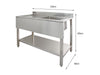 Commercial Sink Stainless Steel Catering Kitchen Single Bowl 1.0 Unit LH Drainer