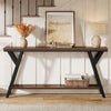 70.9-Inch Narrow Long Entryway Console Table, Industrial Sofa Table Behind Couch