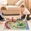 Kids Multipurpose Activity Play Table with 2 Reversible Tabletops-Red