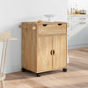 Kitchen Trolley Rolling Cart Serving Bar Solid Wood Pine