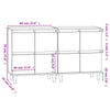 Gecheer Sideboard Book Cabinet Side Cabinet Set of 2 Kitchen Storage F0W3