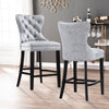 Upholstered Tufted Dining Chair Hourglass/Rolled Backrest Kitchen Side Chairs