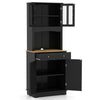 Freestanding Buffet Cupboard Kitchen Pantry Cabinet-Black