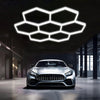 Hexagon Garage Lights Customize 7 Grid Led Hexagon Light for Car Shop Gym Lamp