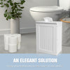 Bath Bathroom Cabinet 4 Drawer Floor Storage Cupboard Wooden Storage Unit White