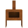 Fire Pit with Chimney 60x40x96 cm Weathering Steel