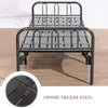Folding Bed 2ft6 Single Metal Bed Frame Base Steel Slat Bedframe for Guest Dorm