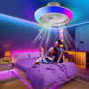 Modern LED Ceiling Fan with Light Dimmable RGB Ceiling Fan Lamp Remote Npzueagnc