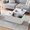 High Gloss LED Coffee Table Living Room Storage Lift Top Power Outlet Socket