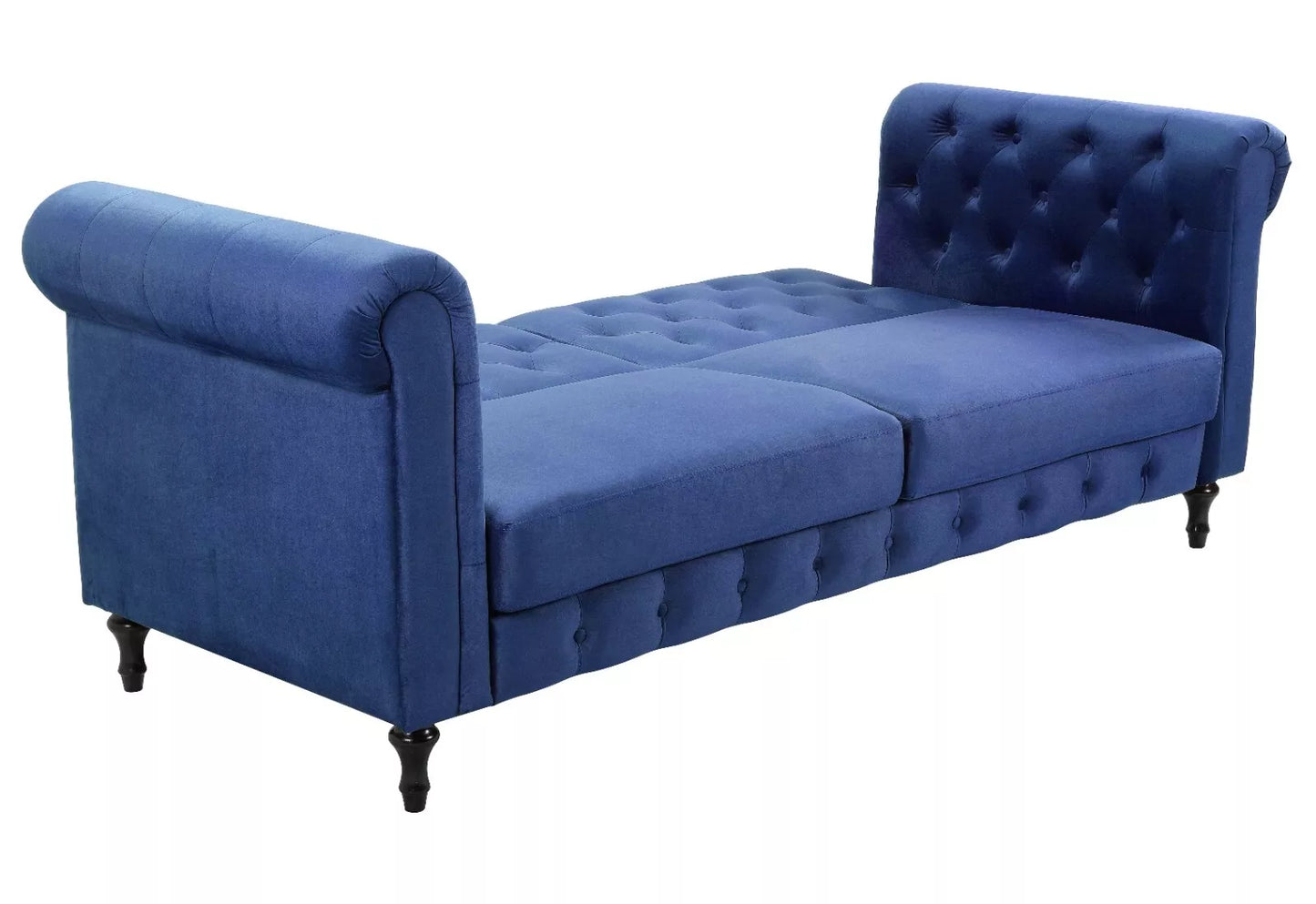 Sofa Bed Velvet Chesterfield 3 Seater Style Green Blue Grey Sofabed Button Back