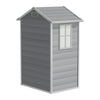 Plastic Outdoor Garden Tool Shed 4.4 X 3.4ft Plant Bike Storage Shed House Cabin