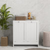 Tilt-out Laundry Storage Cabinet for Bathroom with 2 Hampers