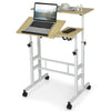 Mobile Standing Desk Laptop Computer Cart Portable Height Adjustable Workstation