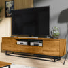 200cm Loft Retro Industrial TV Unit | Vintage Oak Cabinet | Cupboard Sideboard