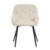 Noble Set of 2 Dining Chairs Velvet Armchairs Upholstered Soft Seat Back Metal