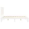 Bed Frame with Headboard White 120x200 Solid Wood F9G7