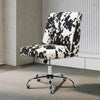 Desk Office Computer Gaming Velvet Armless PC Chair Swivel Height Adjustable NEW