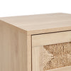 2 Straw Woven Drawer Bedside Table Chest of Drawers Storage Cabinet Furniture