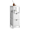Bathroom Floor Cabinet Wooden Storage Cupboard Freestanding 2 Removable Drawers