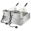 Commercial 20L 5000W Electric Deep Fryer Fat Chip Dual Tank Stainless Steel UK