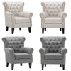 Leisure Single Sofa Armchair Modern Wing Back Chesterfield Button Accent Chair