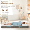 Single 10 cm Folding Gel-Infused Tri-fold Mattress Topper Cool Gel Memory Foam
