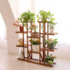Symmetric Double Shelves Plant Stand 17 Potted Flower Pots Organizer Shelf Rack