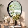Bathroom Industrial Mirror Black Frame Wall Mount Glass Vanity Make Up Mirror