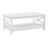 Coffee Table Living Room Sofa Table with X-Shape Side Frame and Storage Shelf UK
