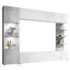 DAKO wall unit LANDAM display cabinet living room storage with LED