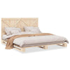 Bed Frame with Headboard 180x200 King Solid Wood Pine B7B2