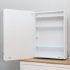 Illuminated Bathroom Mirror Cabinet With LED Light Clock Touch Sensor Wall-Mount