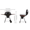 Portable Grill BBQ Garden Barbecue Smoker Burner Kettle w/ Warming Rack Shelves