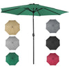 3m Garden Sunshade Round Heavy Pole Parasol Crank Tilt Patio Umbrella UV Protect