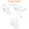 Outdoor Reclining Zero Gravity Chair Extra Wide Adjustable Garden Sun Lounger UK