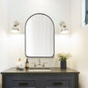 Arched Metal Frame Bathroom Mirror Bedroom Makeup Dressing Mirror Wall Mounted