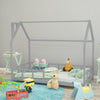 Solid Wood Kid House Bed Frame Single Bed Treehouse Toddler Child Floor Bedframe