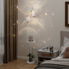Floor Lamp with Shelf Standing Light Lamp 3/4 Lampshade Bedroom Living Room