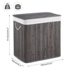 Mondeer 150L Bamboo Laundry Basket with Lid Foldable Washing Clothes Bin Hamper