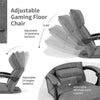 Gaming Floor Chair 14-Position Adjusting Backrest Comfortable Lazy Sofa-Grey