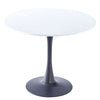 Modern Round Dining Room Table Bistro Bar Table Metal Base Kitchen Restaurant