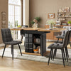 Extendable Dining Table with Storage Cabinet 110-140 cm Kitchen Telescopic Table