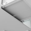 Modern TV Stand Storage Cabinet Unit High Gloss White with LED Lights 2 Drawers