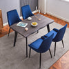 Modern Wood Dining Table and 4 chairs Set Kitchen Dining room Table Metal Legs