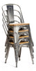 Style Industrial Metal Dining Chairs Vintage Retro Kitchen Cafe Stacking