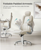 Office Chair, Ergonomic Gaming Chair, Adjustable Headrest, Tilt Function, Foldab