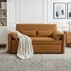 3 Seater Sofa Bed Yellow Livingroom Pull Out Convertible Sleeper with 2 Cushions