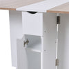 Drop Leaf Table Folding Kitchen Desk Extendable Dining Table Storage SpaceSaving