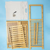 Dirty Clothes Basket Bamboo Shelf Home Bathroom Storage Rack Towel Organizer UK