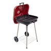 Trolley Portable Outdoor Charcoal BBQ Grill Cart with Wheels&Lid&Bottom Shelf